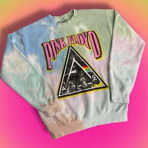 Pink Floyd Pastel Tie-Dye Crewneck Sweateshirt